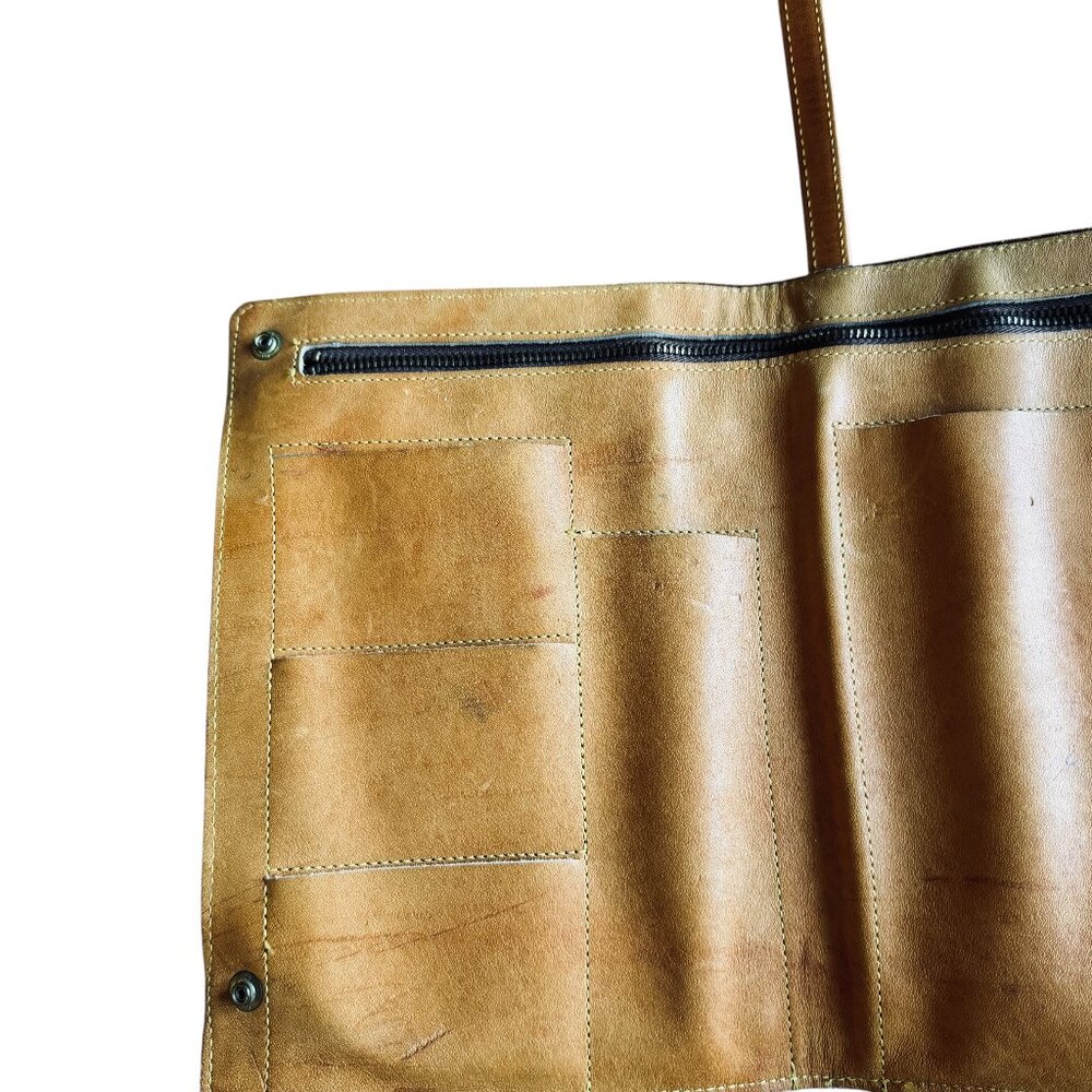 Frye Artisan Rectangle Adjustable Camel Leather B… - image 7